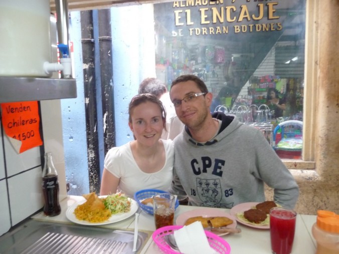 Repas au Mercado Central